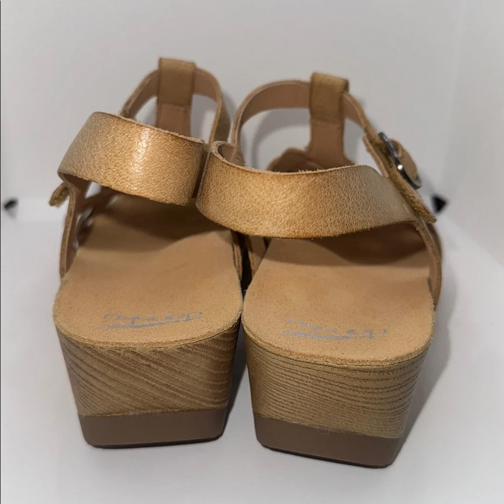 Dansko Tinley Gladiator Wedge Sandals Tan Leather Women’s EU 42 US 11.5-12